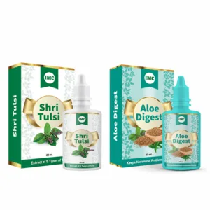 Shri Tulsi & Aloe Digest Drops Ayurvedic Combo for Immunity & Digestion Support